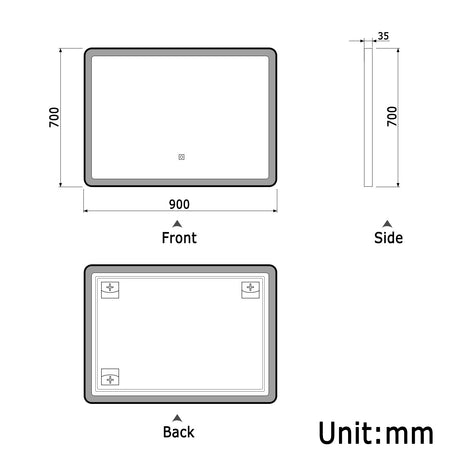 Modern Splash Led Mirror- BM-HDFK1504H 
