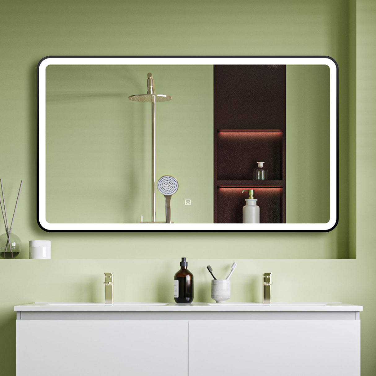 Modern Splash Led Mirror- BM-HDFK1506H