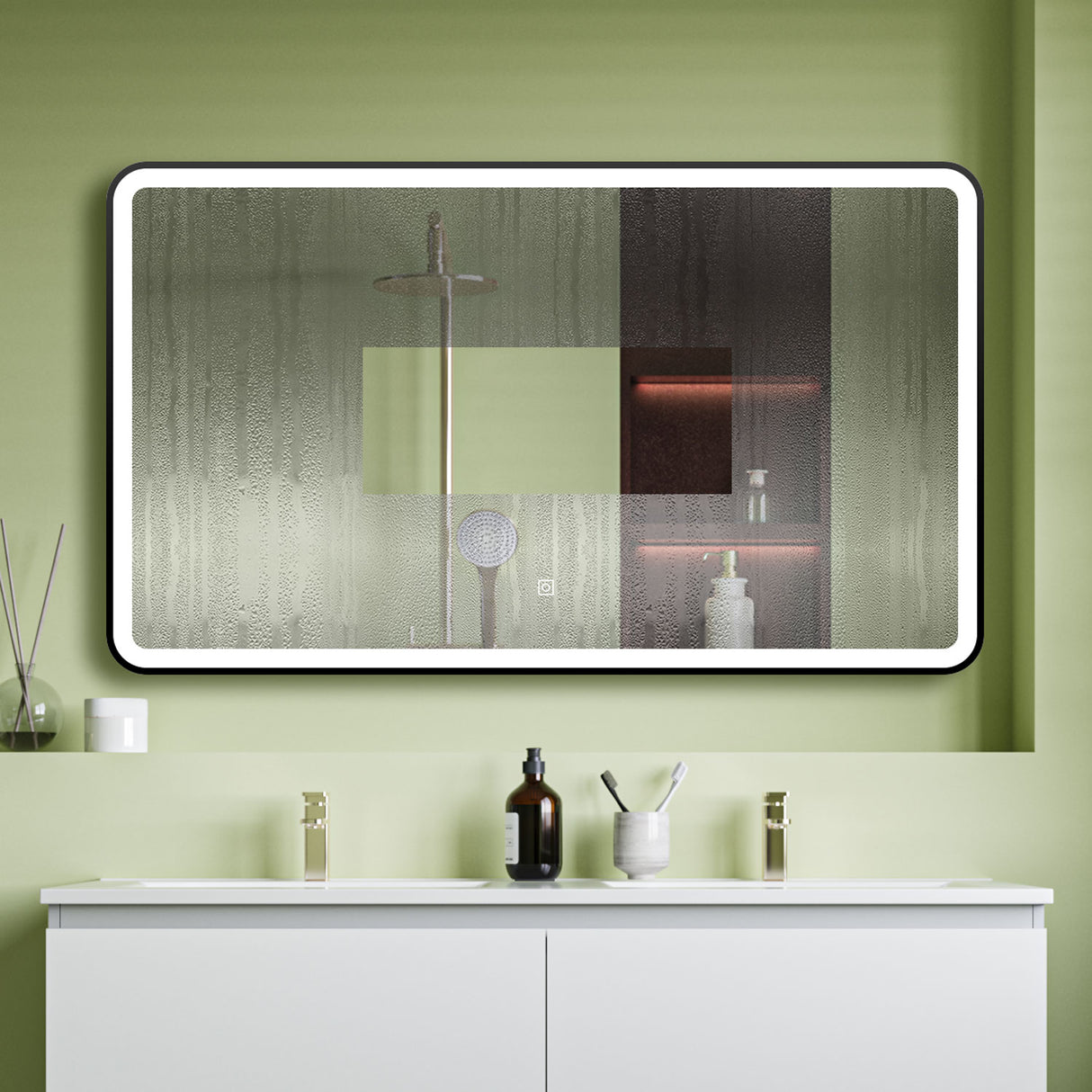 Modern Splash Led Mirror- BM-HDFK1506H