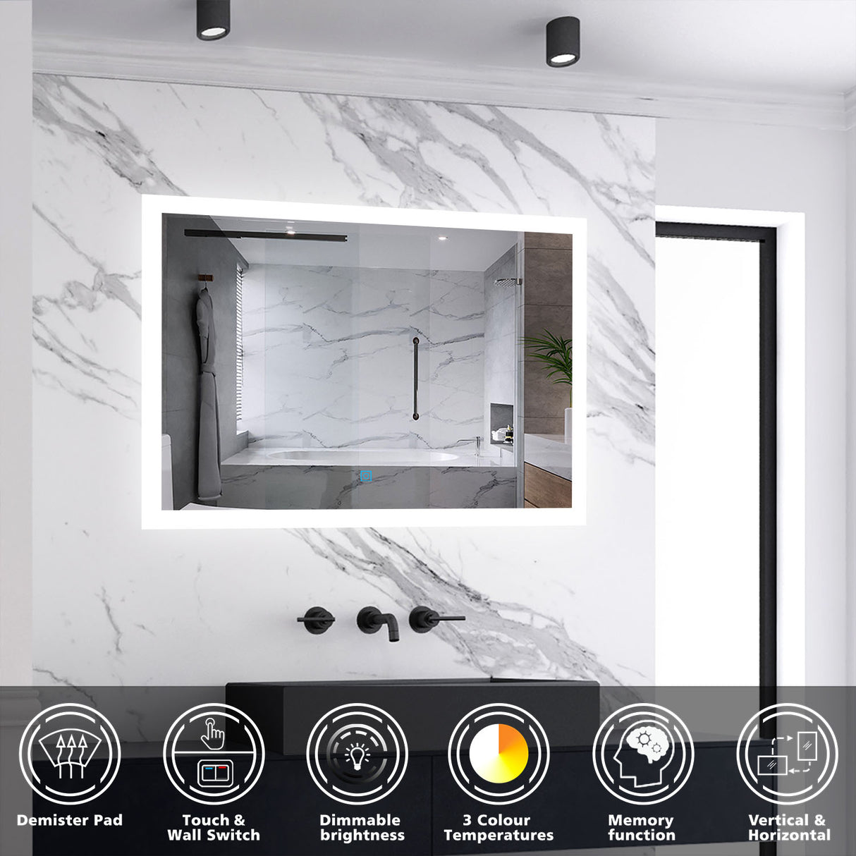 Modern Splash Led Mirror- BM-HDS1504 
