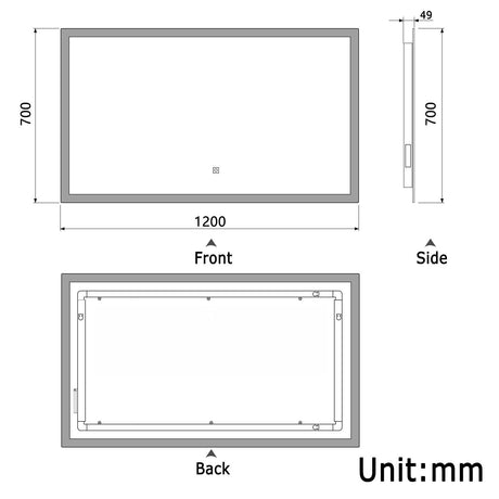 Modern Splash Led Mirror- BM-HDS1506TX 
