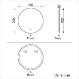 Modern Splash Led Round Mirror- BM-HD1904 