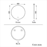 Modern Splash Led Round Mirror- BM-HD1905 