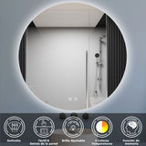Modern Splash Led Round Mirror- BM-HD1905 