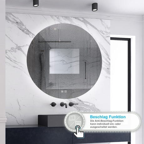 Modern Splash Led Round Mirror- BM-HD1907 