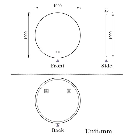 Modern Splash Led Round Mirror- BM-HD1908 