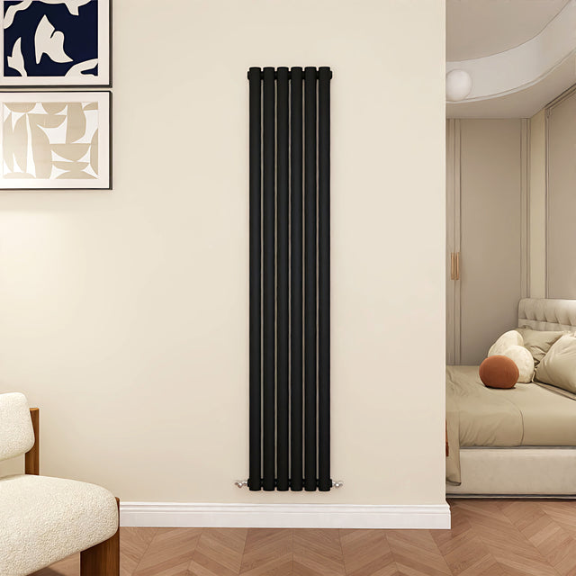 Modern Splash Oval Column Black radiator-NZ18-6-1K
