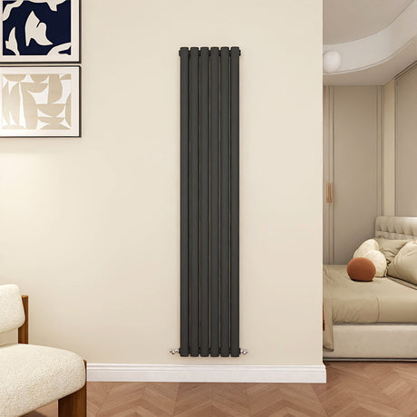 Modern Splash Oval Column Anthracite radiator-NZ18-6-2N
