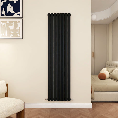 Modern Splash Oval Column Black radiator-NZ18-8-2K
