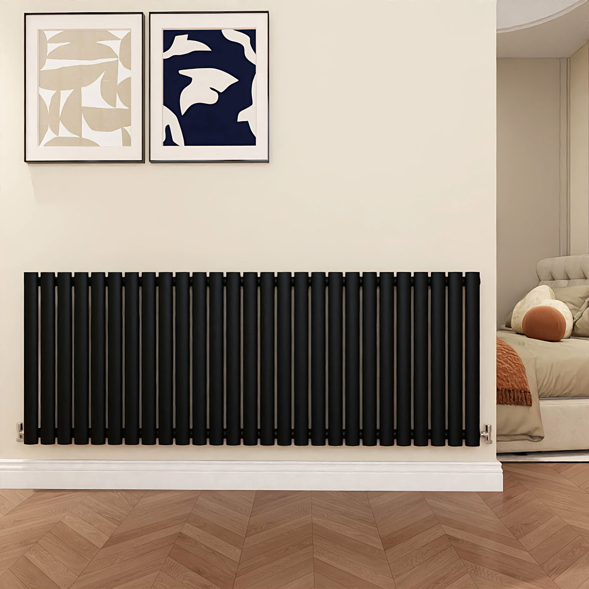 MDS Oval Column Black Radiator Horizontal 600x1593mm 1 Column – Modern ...
