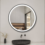 Modern Splash 900*900mm adjustable brightness Led Mirror with Anti-fogging