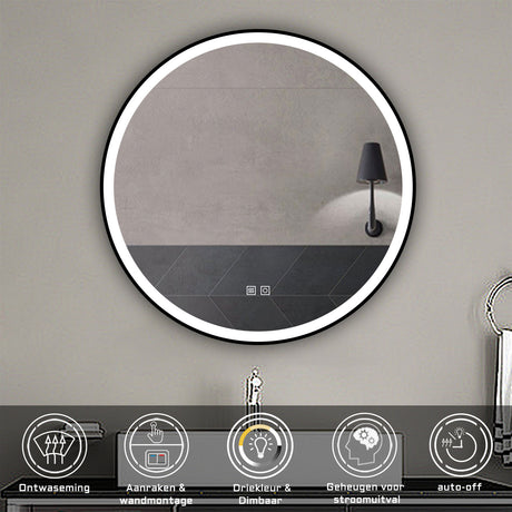 Modern Splash Led Round Mirror- BM-HDYK1705H 
