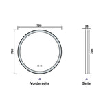 Modern Splash Led Round Mirror- BM-HDYK1704H 
