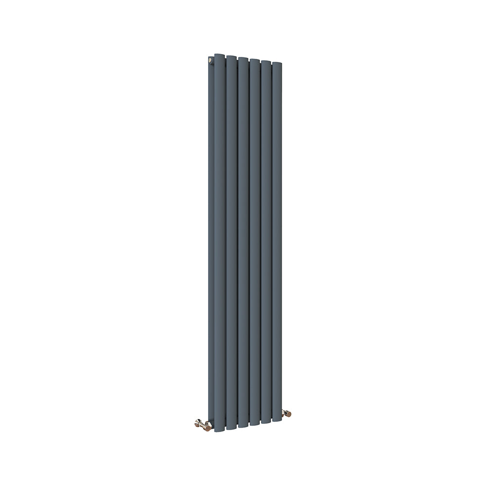 Roca Column Radiator MDS Oval Column Anthracite Radiator Vertical 1600x354mm 2 Columns ...