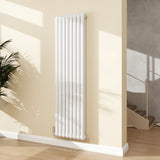 Modern Splash White Vertical Cast Iron Round Tube Radiator 1800x504mm Double