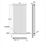 Modern Splash Oval Column Radiator Size NZ16-10-2
