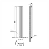 Modern Splash Oval Column Radiator Size NZ16-4-1
