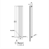 Modern Splash Oval Column Radiator Size NZ16-4-2
