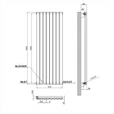 Modern Splash Oval Column Radiator Size NZ16-8-1
