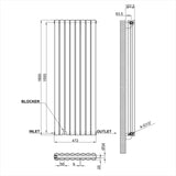 Modern Splash Oval Column Radiator Size NZ16-8-2
