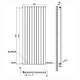 Modern Splash Oval Column Radiator Size NZ18-10-1
