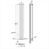 Modern Splash Oval Column Radiator Size NZ18-4-1
