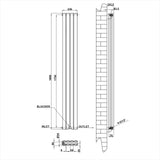 Modern Splash Oval Column Radiator Size NZ18-4-2
