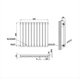 Modern Splash Oval Column Radiator Size NZ6-10-1

