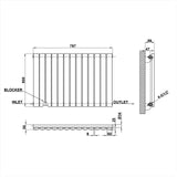 Modern Splash Oval Column Radiator Size NZ6-13-1
