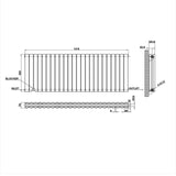 Modern Splash Oval Column Radiator Size NZ6-24-2
