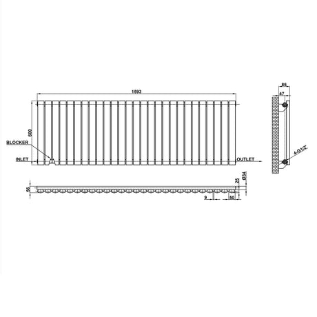 Modern Splash Oval Column Radiator Size NZ6-27-1
