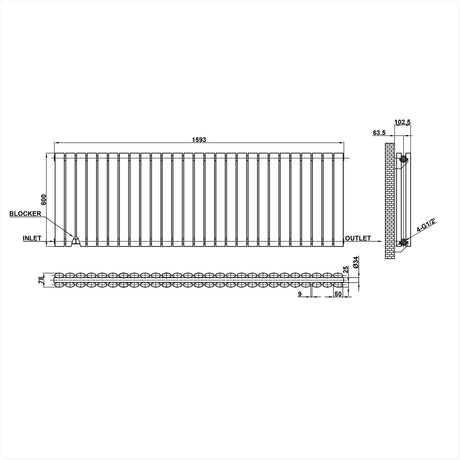 Modern Splash Oval Column Radiator Size NZ6-27-2
