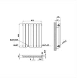 Modern Splash Oval Column Radiator Size NZ6-7-1

