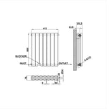 Modern Splash Oval Column Radiator Size NZ6-7-2
