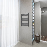 Anthracite vertical tall bathroom towel radiator