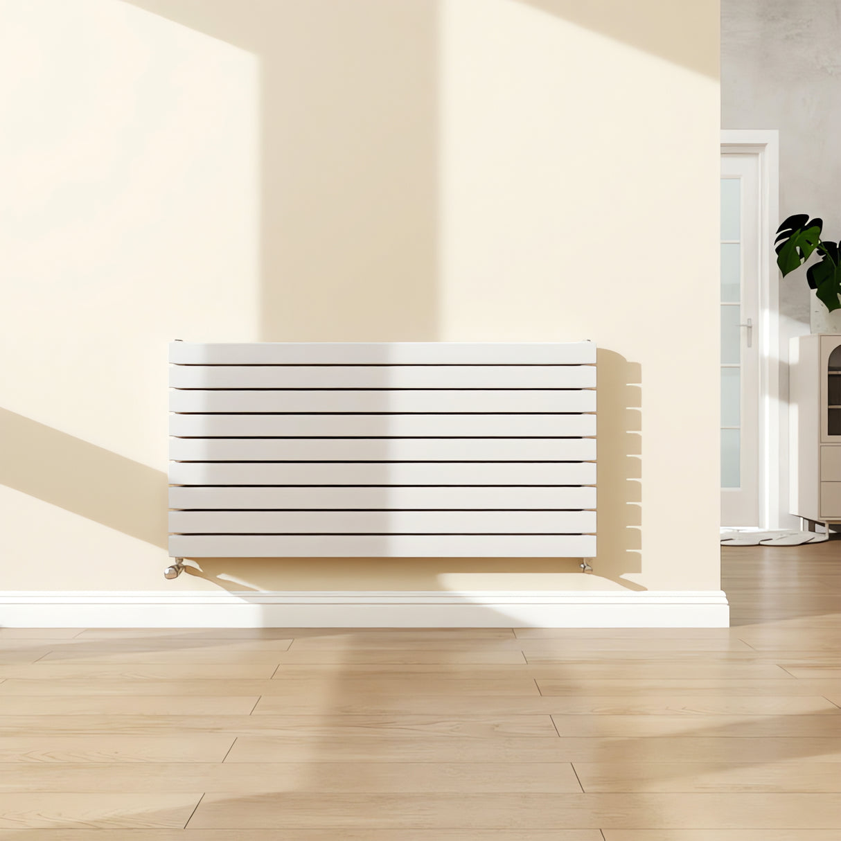 Modern Splash White Horizontal Flat Panel Radiator 612x1200mm Double