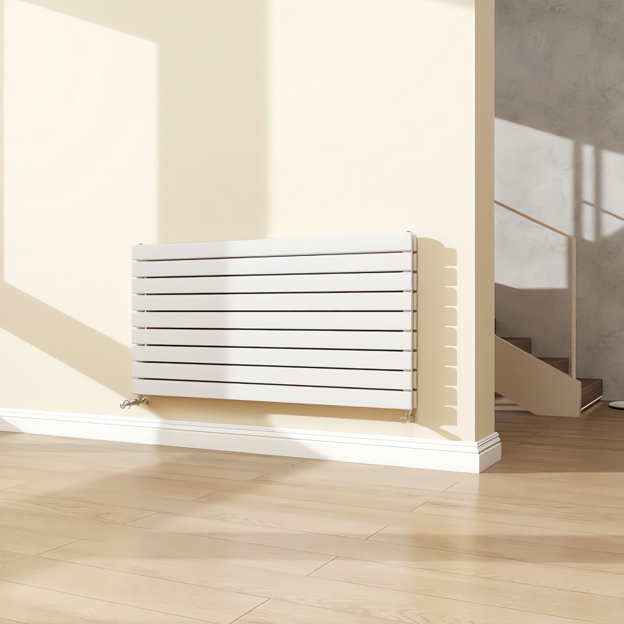 Modern Splash White Horizontal Flat Panel Radiator 612x1200mm Double