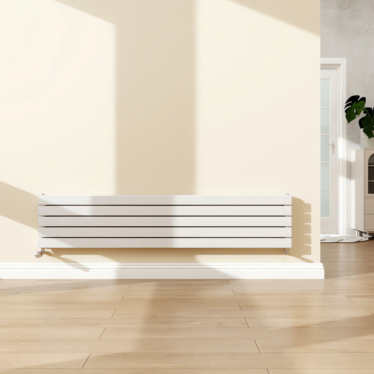 Modern Splash White Horizontal Flat Panel Radiator 340x1600mm Double