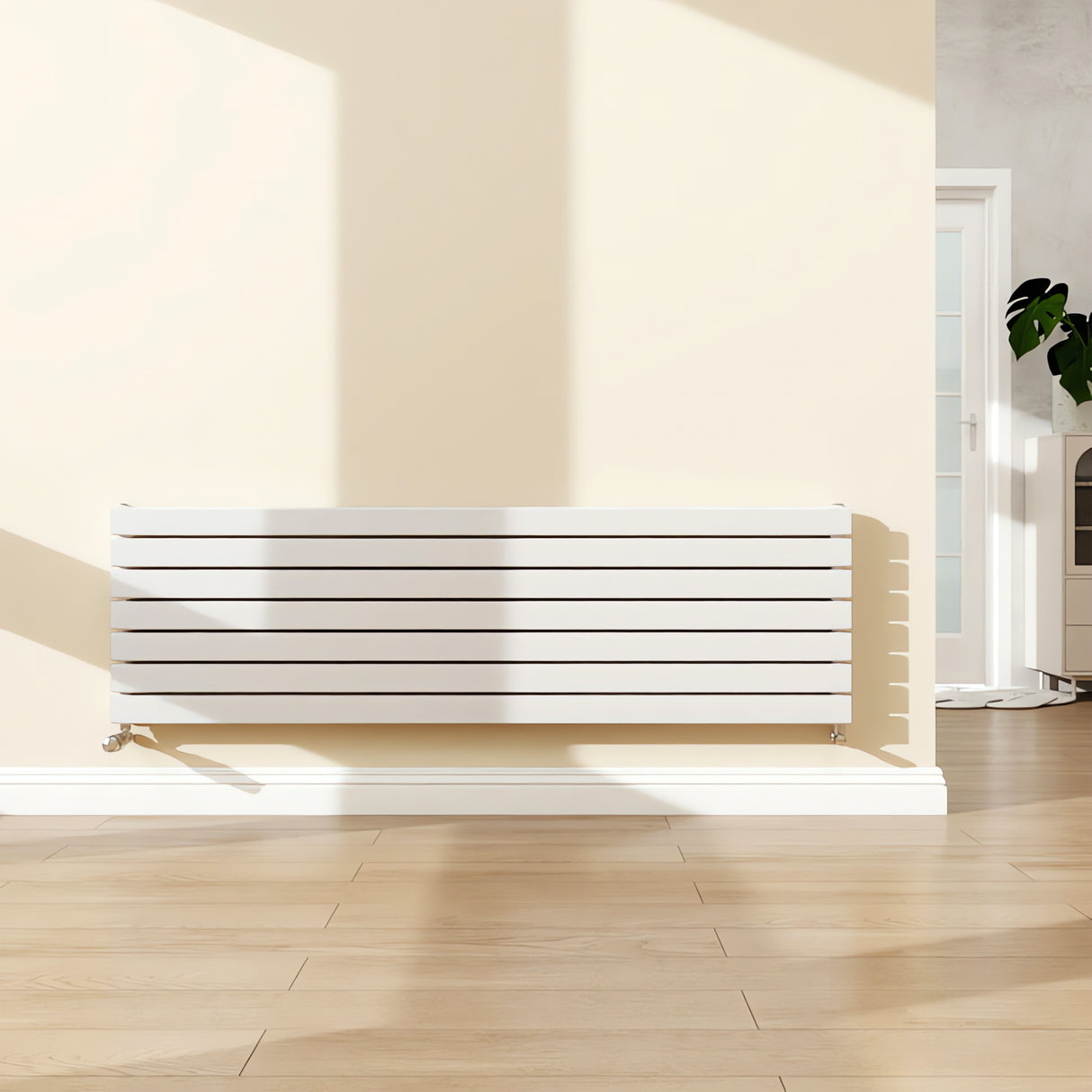 Modern Splash White Horizontal Flat Panel Radiator 476x1600mm Double