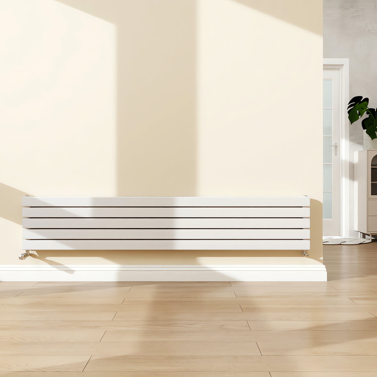 Modern Splash White Horizontal Flat Panel Radiator 340x1800mm Double