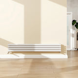 Modern Splash White Horizontal Oval Column Radiator 236x1600mm Double