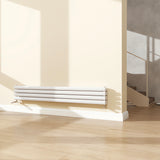 Modern Splash White Horizontal Oval Column Radiator 236x1600mm Double