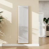 Modern Splash White Vertical Cast Iron Round Tube Radiator 1800x504mm Double