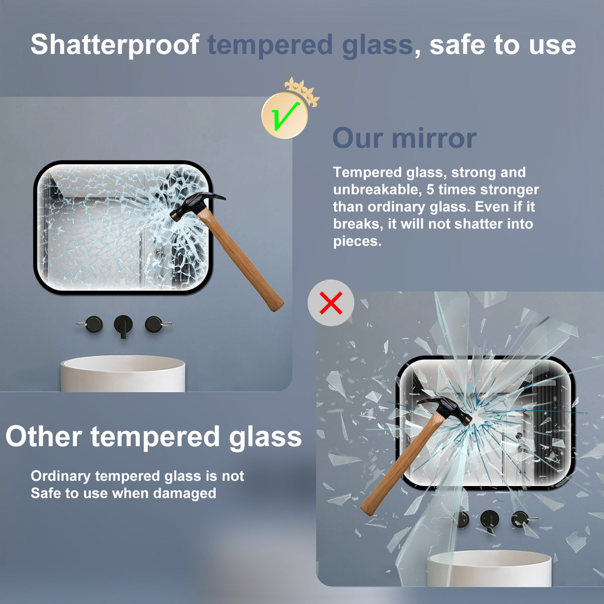 Modern Splash Led Mirror-BM-HDJQ03H