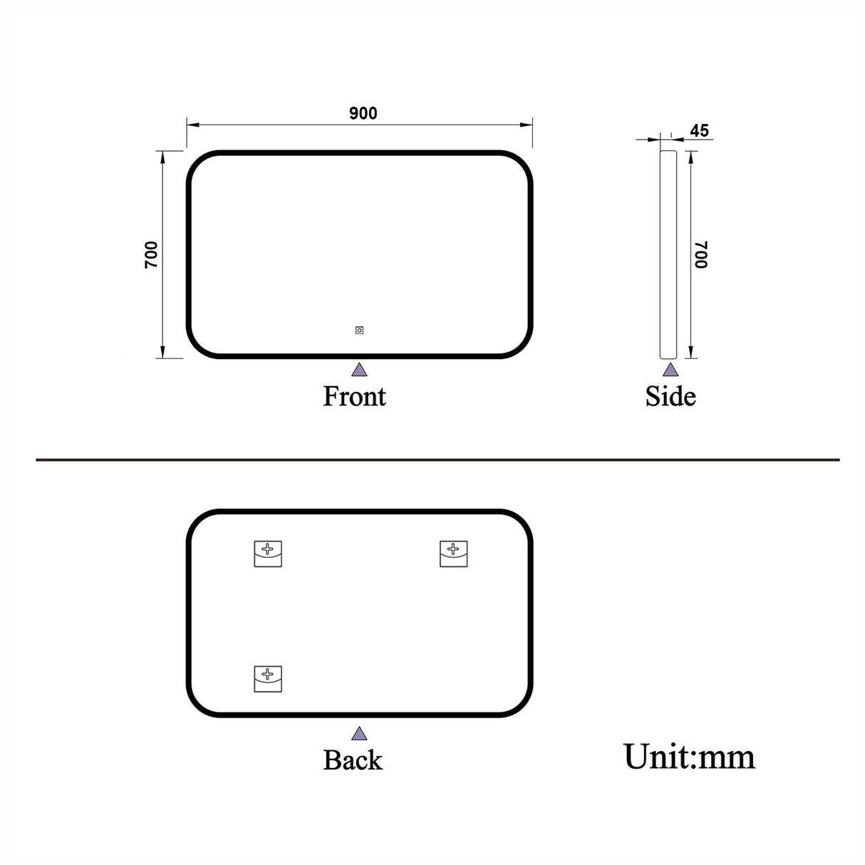 Modern Splash Led Mirror-BM-HDJQ04H