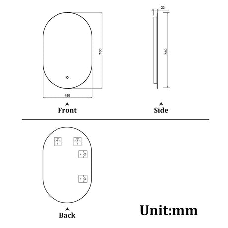 Modern Splash Led Mirror- BMZ-PD03C