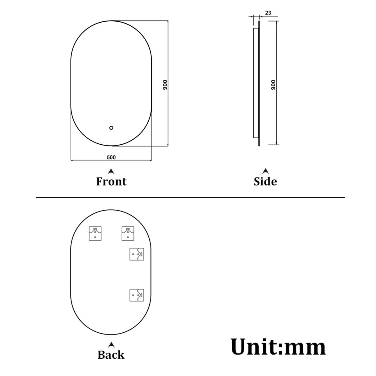 Modern Splash Led Mirror- BMZ-PD08C