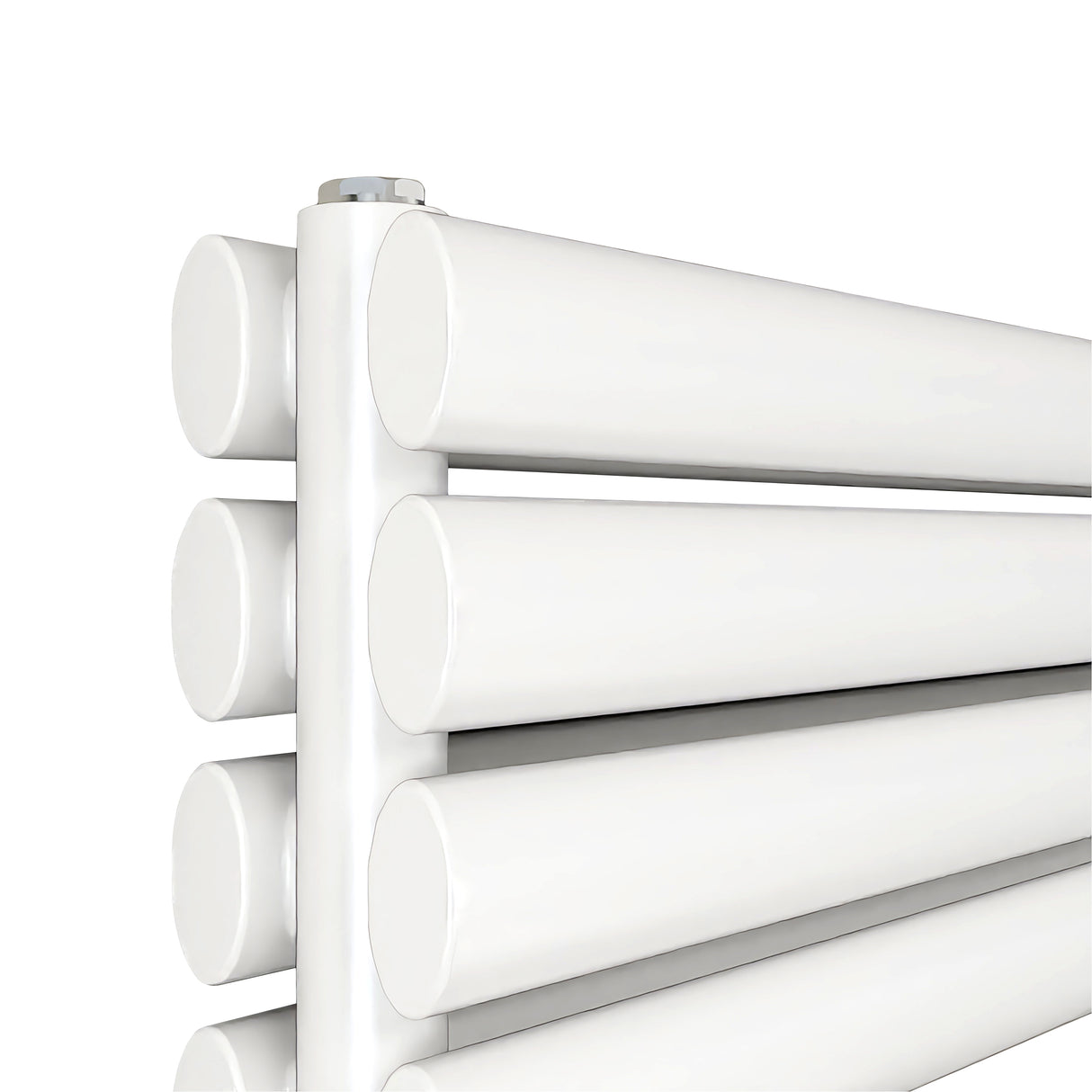 Modern Splash White Horizontal Oval Column Radiator 236x1600mm Double