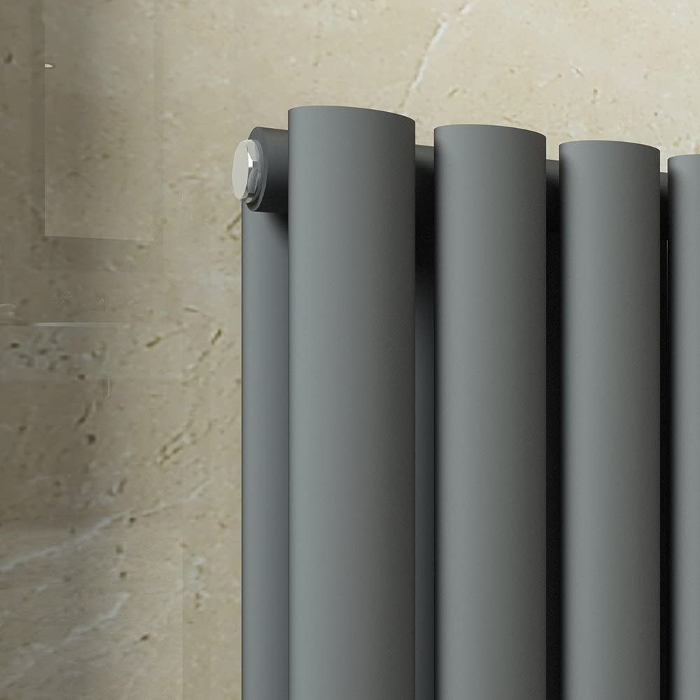 Anthrecite Radiator Column MDS Oval Column Anthracite Radiator Vertical 1800x354mm 2 Columns ...
