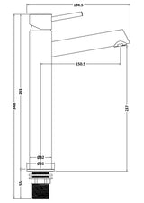 Modern Splash choice Navala High Rise Chrome Mono Basin Mixer